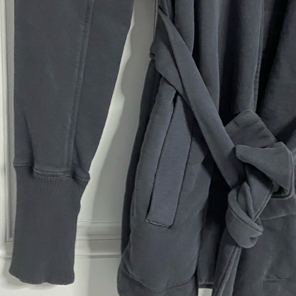 James Perse Gray Wrap Sweater Jacket - image 2